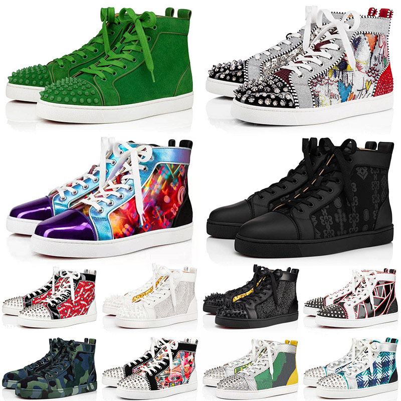 

with box 2021 red bottoms shoes for mens womens size 5-13 designer platform flat casual shoe fashion luxurys loafers trainers sneakers EUR 47, B27