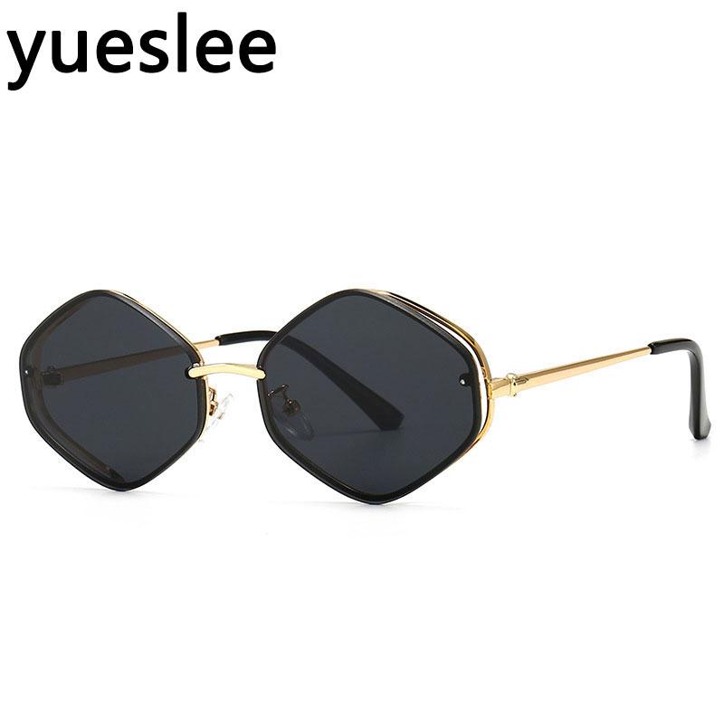 

Sunglasses 46542 Metal Diamond Luxury Men Women Fashion Shades Uv400 Vintage Glasses