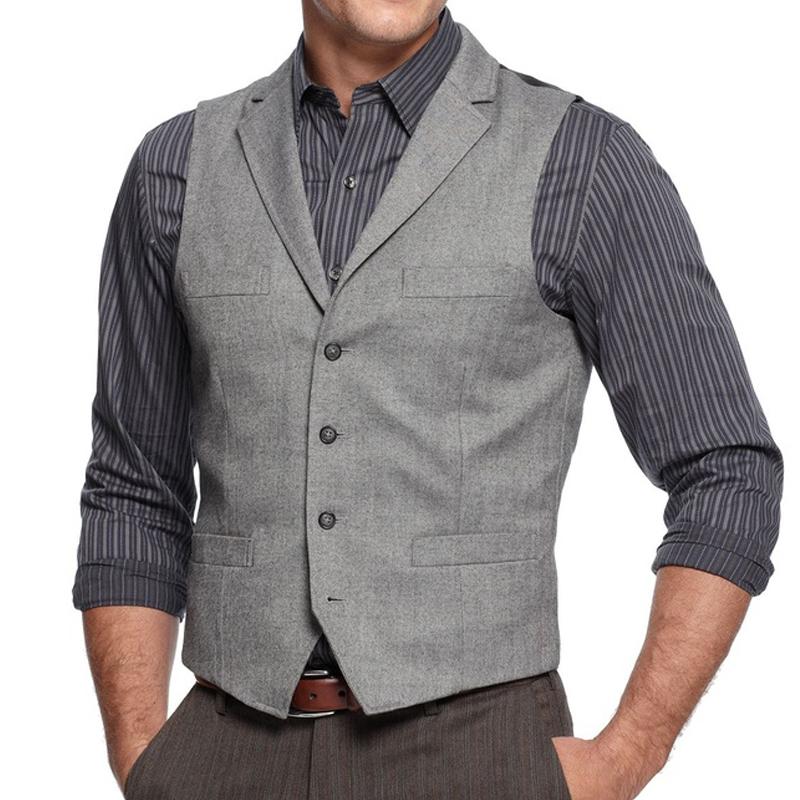 

Men's Vests Gray Slim Fit Men Vest For Suit Waistcoat With Notched Lapel Single Breasted Wedding Tuxedo Casual Waist Coat Fashion, Royal blue