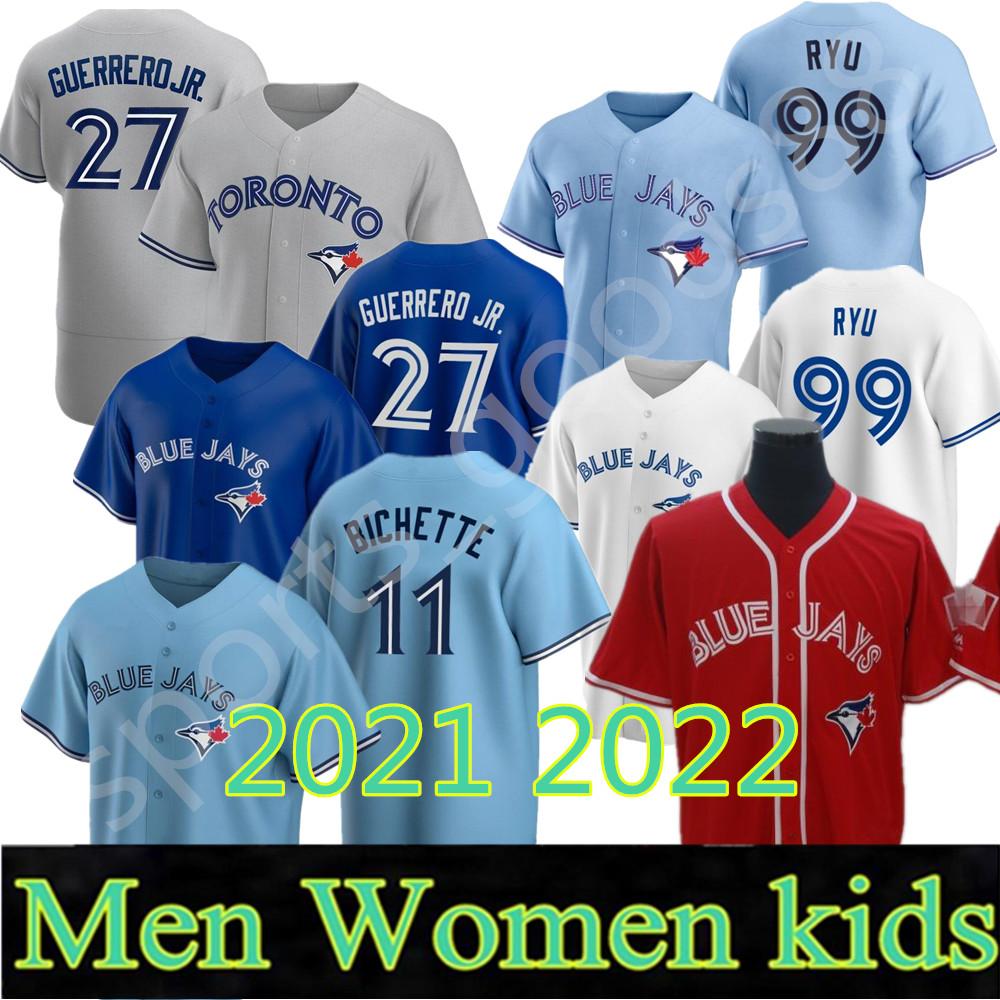 

2021 2022 Custom 27 Vladimir Guerrero Jr. Toronto Jersey Blue Jays George Bell Joe Carter Roberto Alomar Justin Smoak Morris Martin Donaldson Baseball Jerseys, Colour 14
