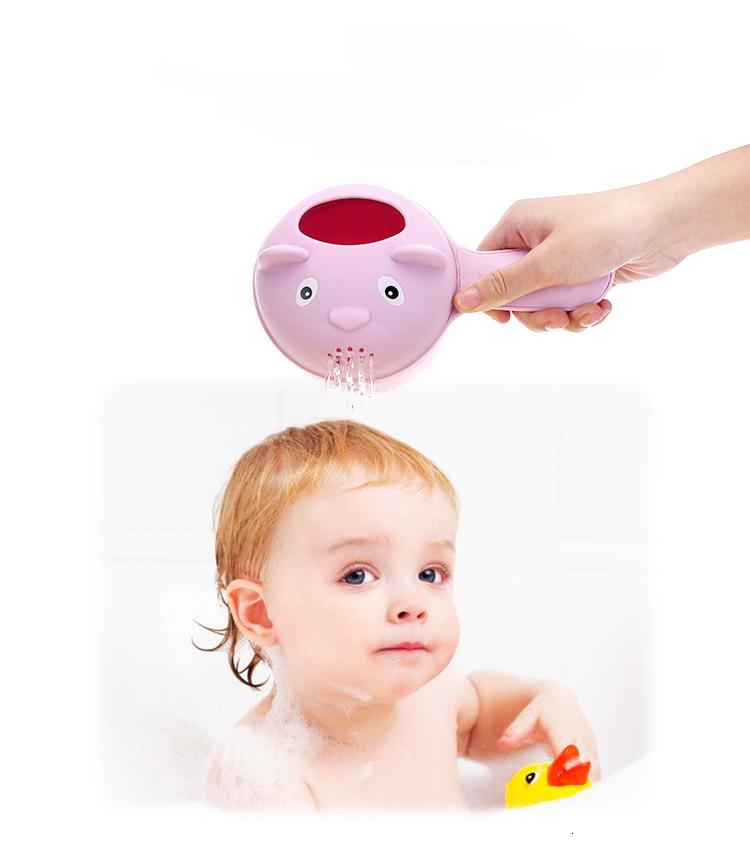 

Bathing Tubs & Seats 1PC Cartoon Baby Shampoo Cup Shower Water Spoon Infant Ladle Children Wash Hair Head Kid Beach Toy Care