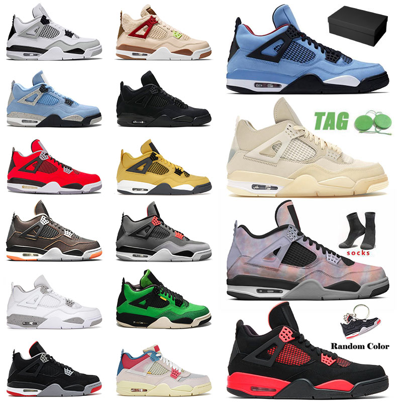 

Top Quality Jumpman 4 Basketball Shoes Zen Master 4s IV Mens Womens Red Thunder University Blue Cactus Jack Black Cat Toro Bravo Designer Sports Sneakers Trainers, D6 40-47 taupe haze
