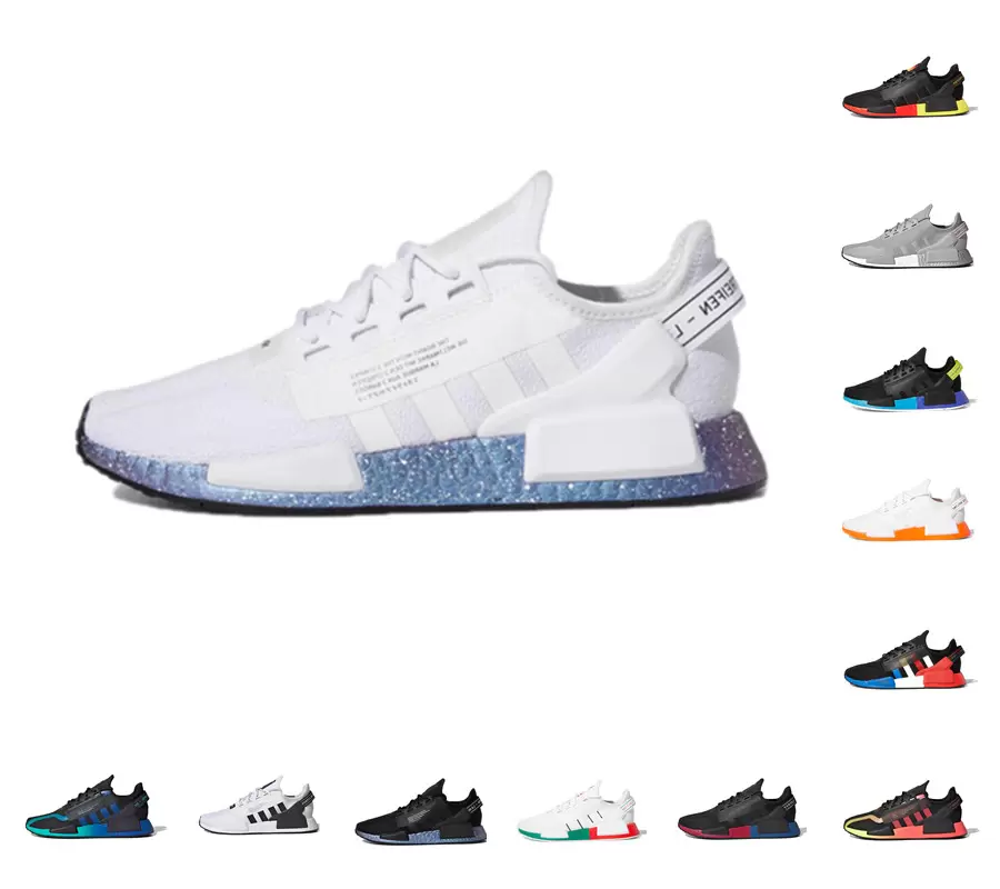 

high quality Nmd r1 v2 mens running shoes White Speckled aqua tones mexico city metallic core black munich oreo green men women outdoor trainers sports sneakers, Customize