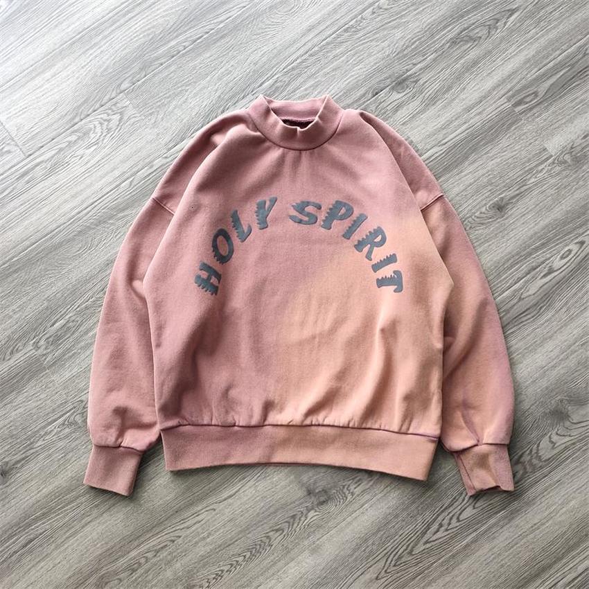 

2021 New Holy Spirit Tie-dyed Sweatshirts Men Women Cpfm Sunday Service Thick Terry Kanye West Hoodie Tour Series 2lk0