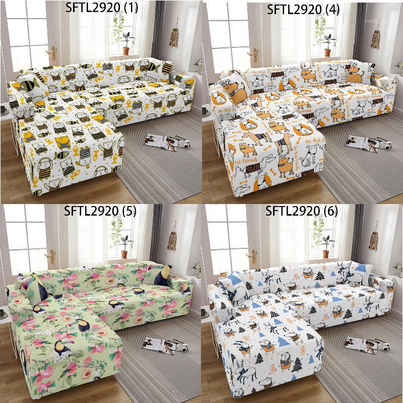 

Chair Covers Cartoon Animals Plaid Sofa For Home Armchair Cover Elastic Living Room Corner
