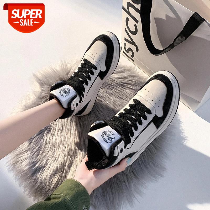 

2020 Sneakers Women Short Plush High Top Autumn Winter Casual Shoes Woman Platform PU Leather Soft Women sport Shoes Warm Fur #dG5O