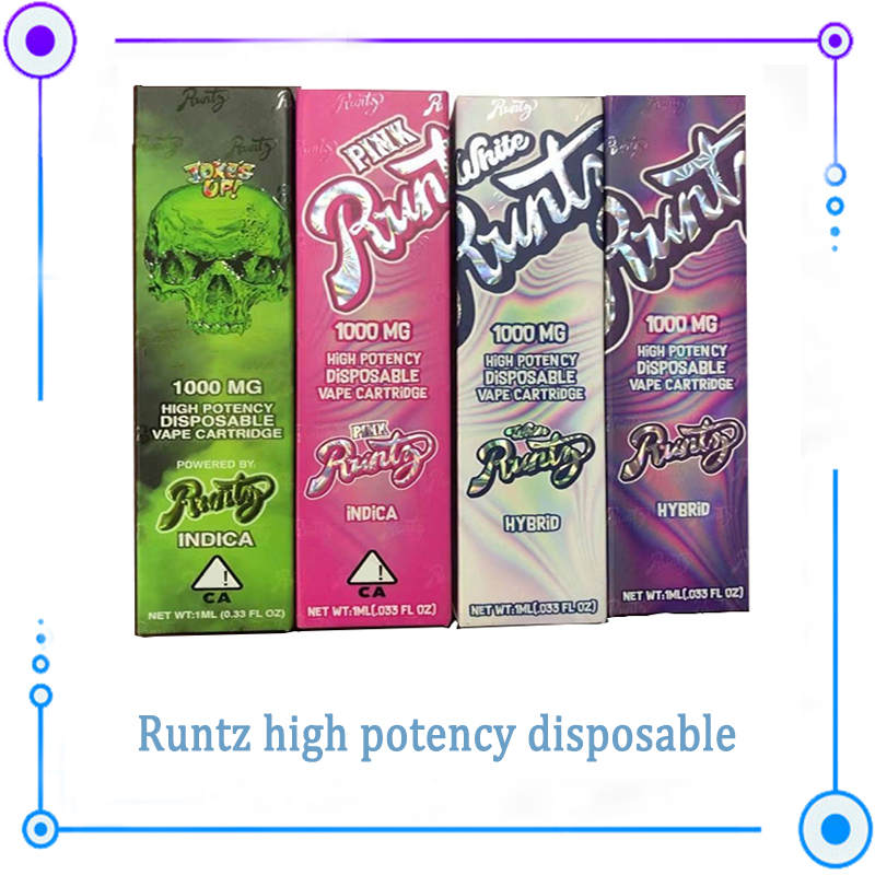 

Runtz Rechargeable Disposable Vape pen e cigarette 240mAh Battery 1.0ml Empty Cartridge Packaging Magnetic Boxes Thick Oil Vaporizer