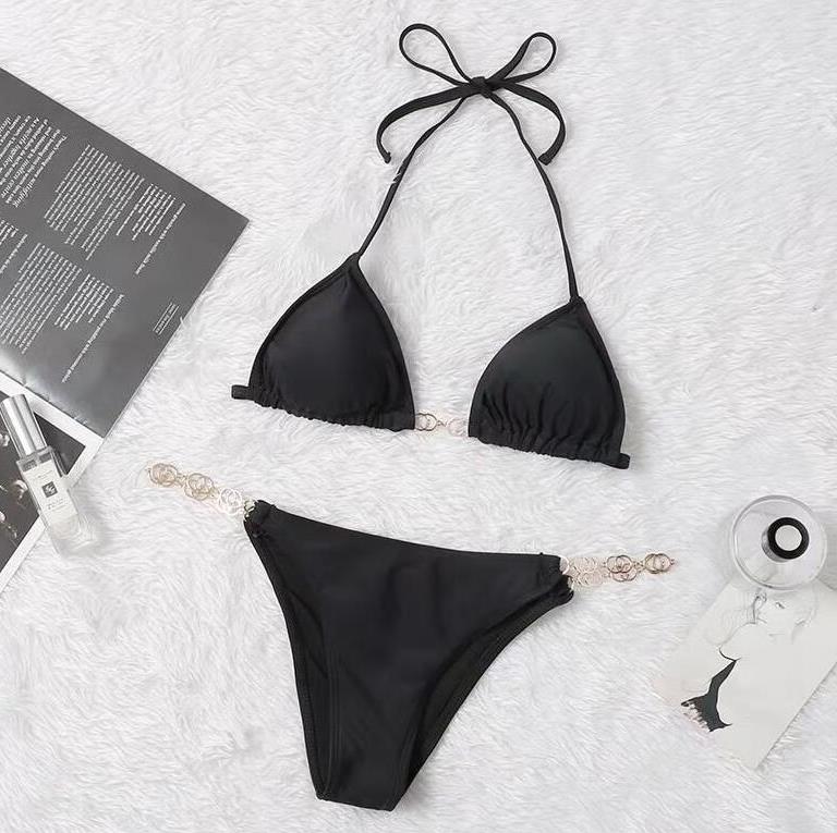 

2021 Wholesale Fashion Bikini new women beach swimsuit super sexy hot bikini lingerie 2 pieces swimsuit Sexy Free, White;black