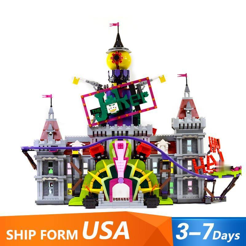 

07090 3444Pcs Movie Series The Joker Manor Building Blocks Bricks Kids Toys Christmas gift