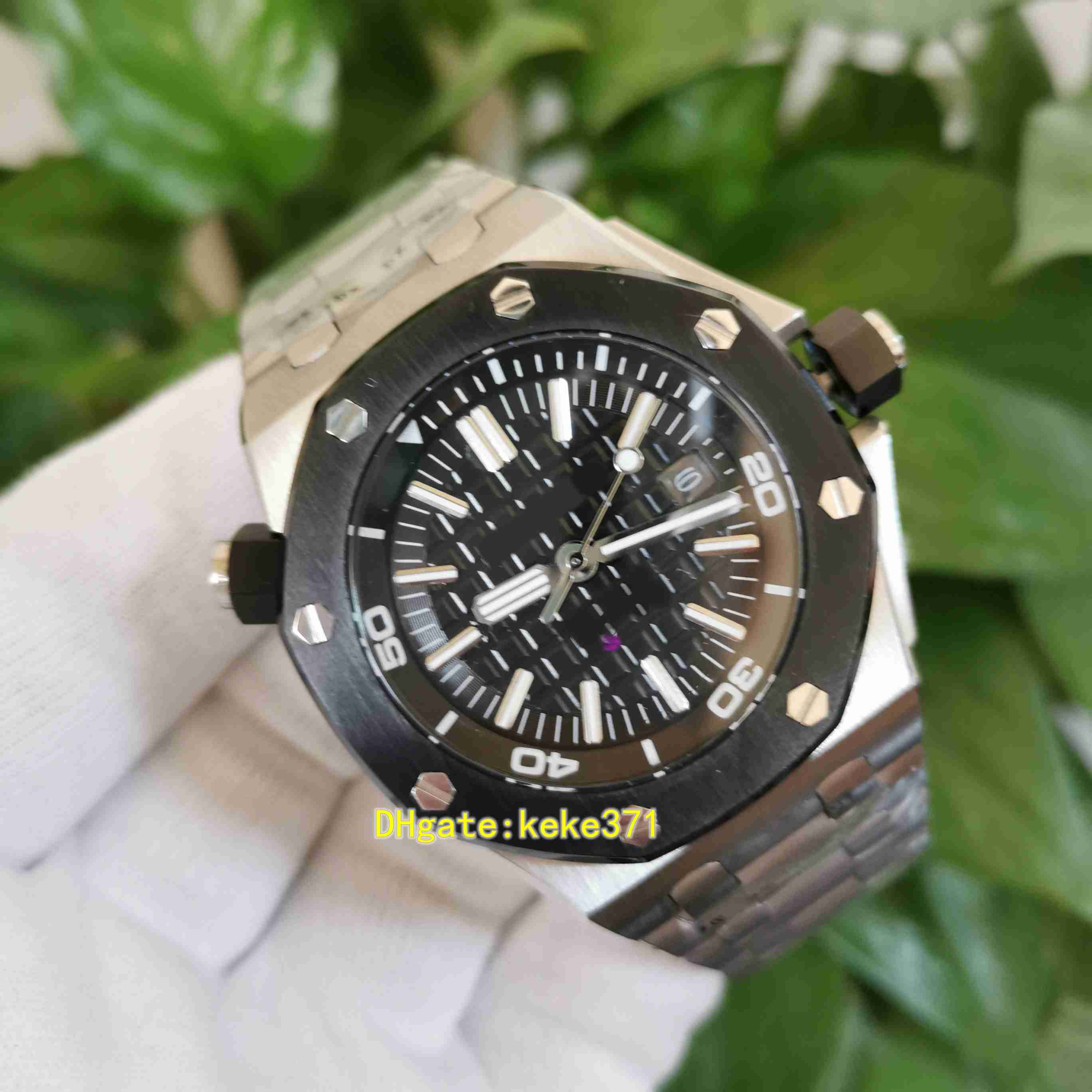 

K8 Factory excellent Quality men Watches 42mm 15703 15703ST.OO.A002CA.01 Black Dial Stainless Steel 316L Bracelet Mechanical Automatic Mens Men's Wristwatches, No box