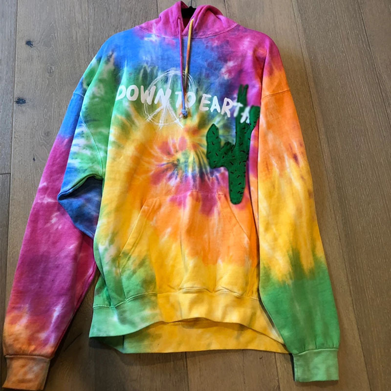 

2021 New 1:1 Camiseta Masculina Com Capuz Mulher Streetwear Gravata Tingidura Sweatshirts Cactus Travis Scott Astroworld Cfd6