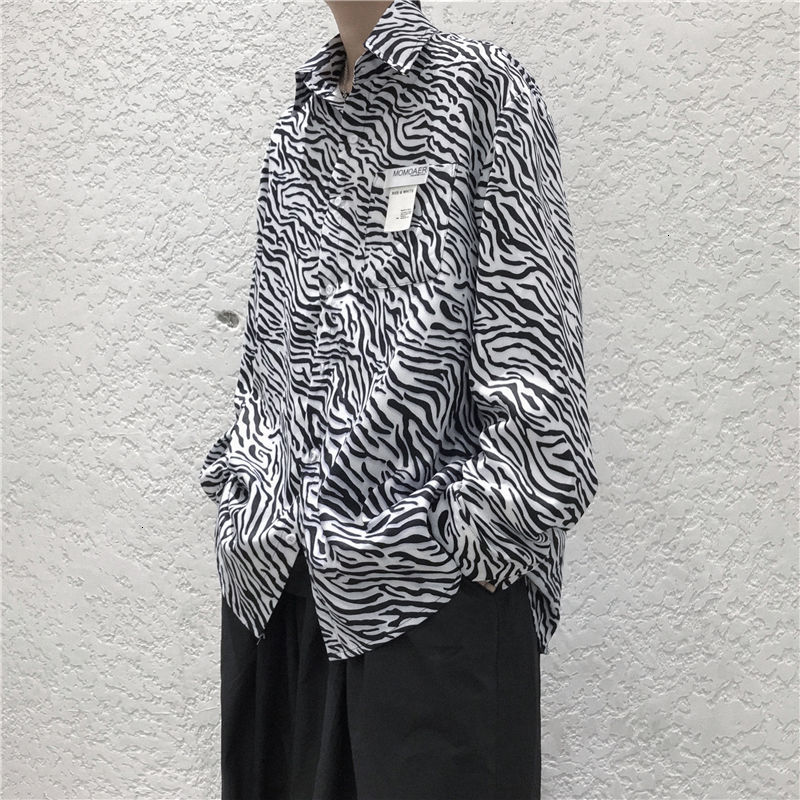 

2021 New Men's Printing Long Sleeve Fashion Trendy Shirt Camisa Masculina Streetwear Clothes Loose High-quality Shirts M-2xl 8sk4, Stripes