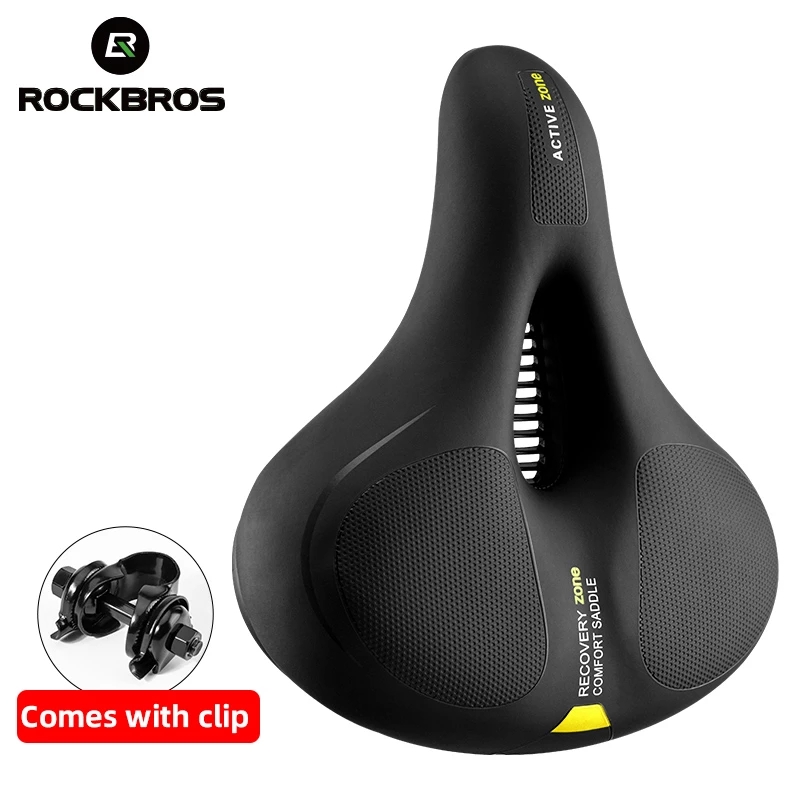 

ROCKBROS Road Bike Saddles Rainproof PU Surface Soft Memory Sponge Shockproof Bikes Seat MTB Saddle Reflective Bicycle Cushion