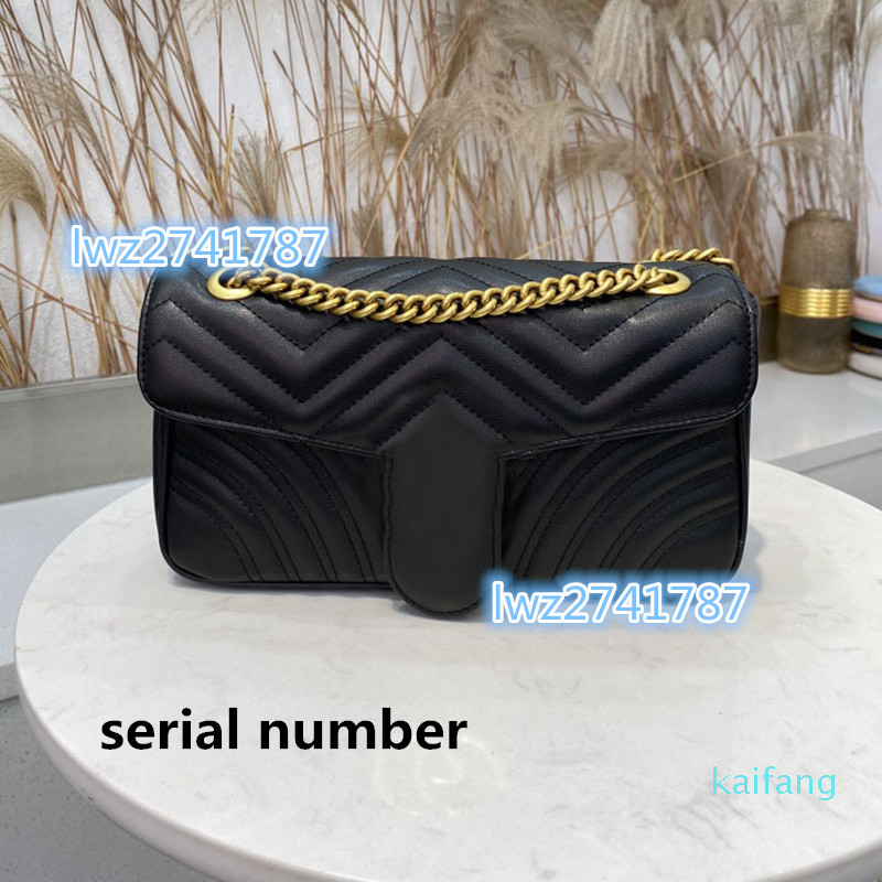 

Serial number inside!made in Real Cow Leather Woman Bag Handbag high quality Shoulder Bag Cluth Purse, 18cm black
