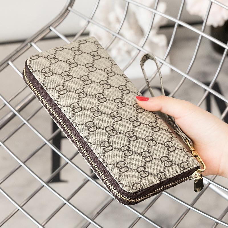 

Wallets 2021 Fashion Women's Long Wallet Multifunctional Unisex Luxury Paragraph Designer Men And Women, Red;black