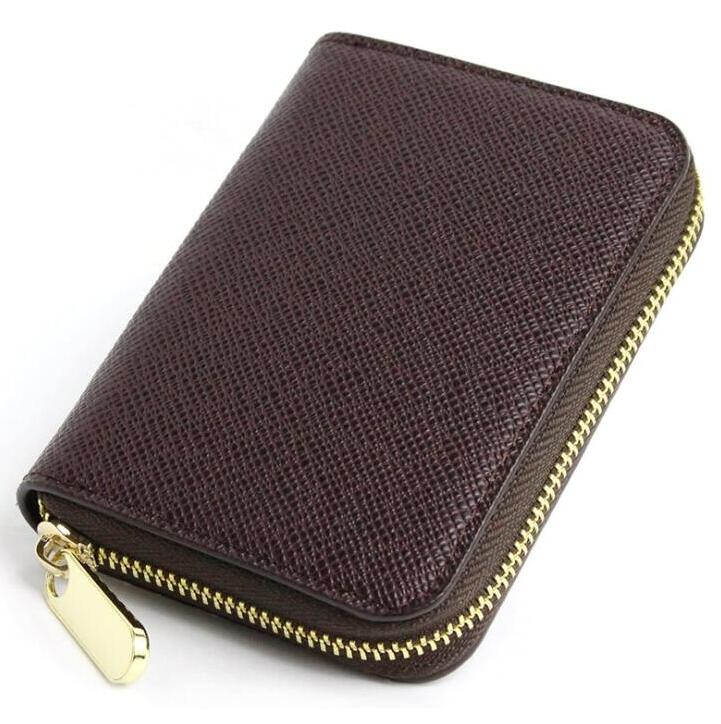 

2021 new L bag Free shipping billfold High quality Plaid pattern women wallet men pures high-end luxury s designer L wallet with box handba9, Red;black