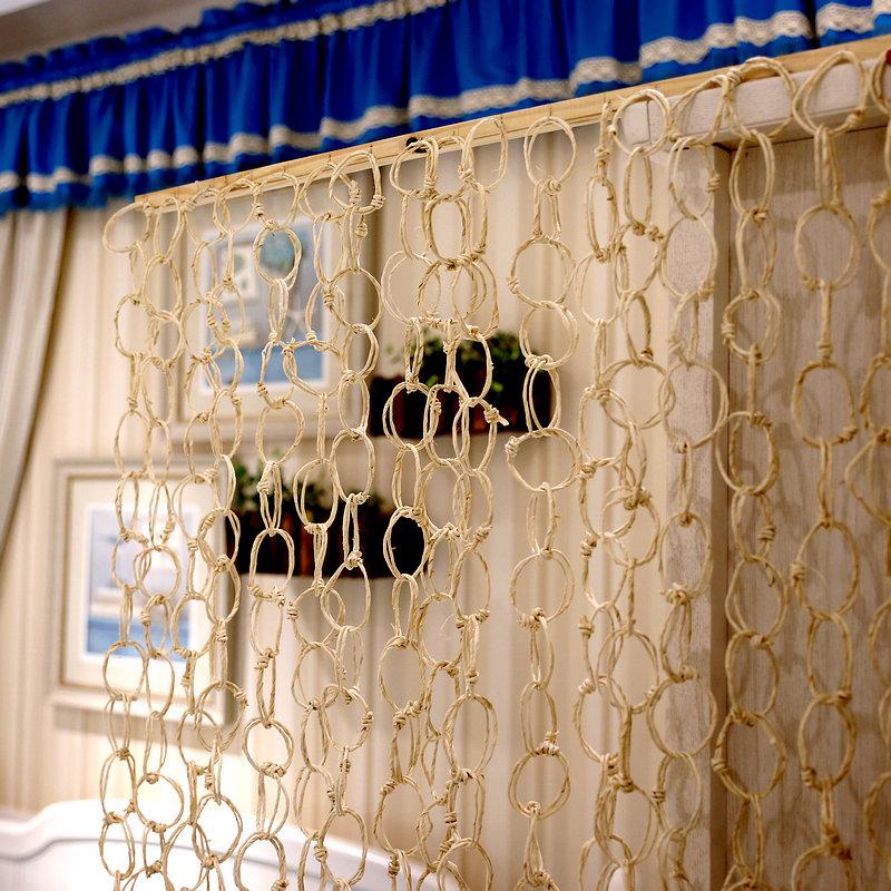 

Blinds Handmade Woven Straw Curtain Props Hanging Decorative Partition Wall Decor Floating Window Line Home