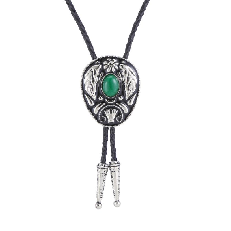 

Neck Ties KDG Western Cowboy Zinc Alloy BOLO Tie Angel Wings Point Natural Stone Men And Women