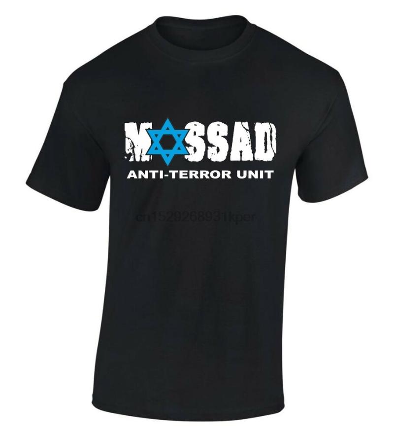 

Men's T-Shirts Israel T Shirt Mossad Anti-terror Unit Secret Service S-XXL, White;black