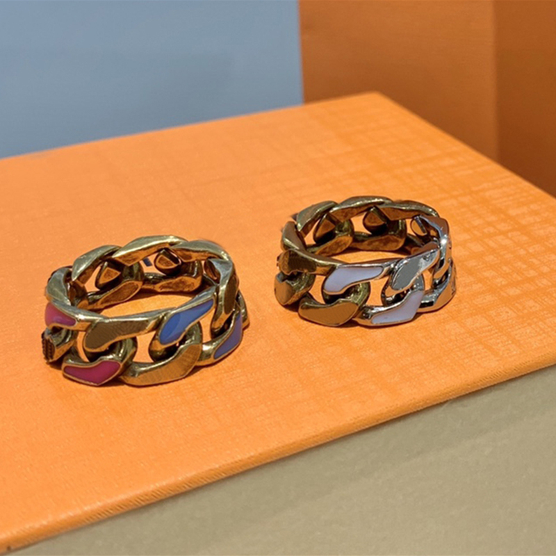 

Dropship Fashion Newest Classic Candy Color Metal Cluster Rings with Side Stones Free Size Ring 2Colors In Gift Retail Box