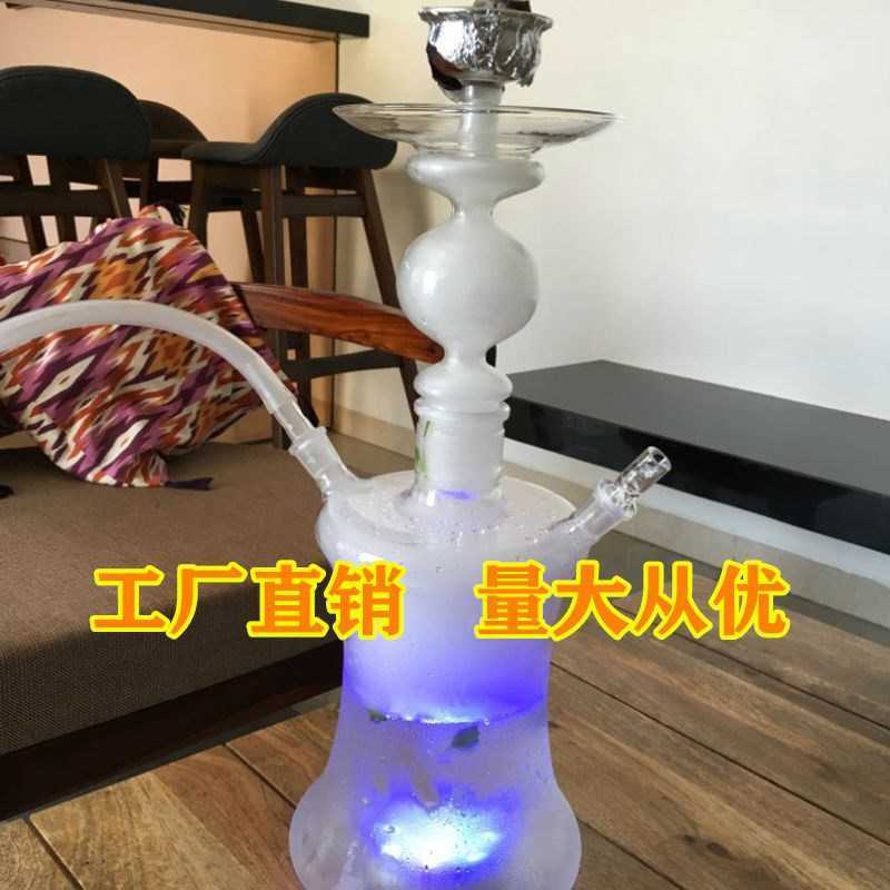 

Large Arab glass led hookah set