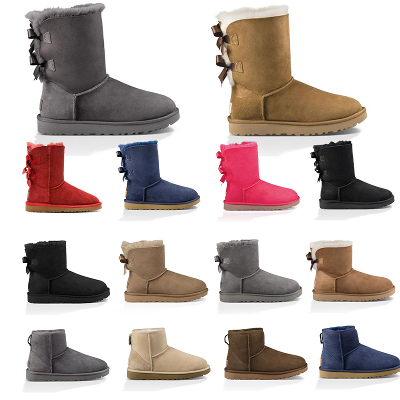 

2021 Arrivel Designer Womens Boots Australia Classic Snow Boot Women Girl Winter Bowtie Fashion Ankle Plus Cotton Keep Warm Size 36-41, A17 36-41