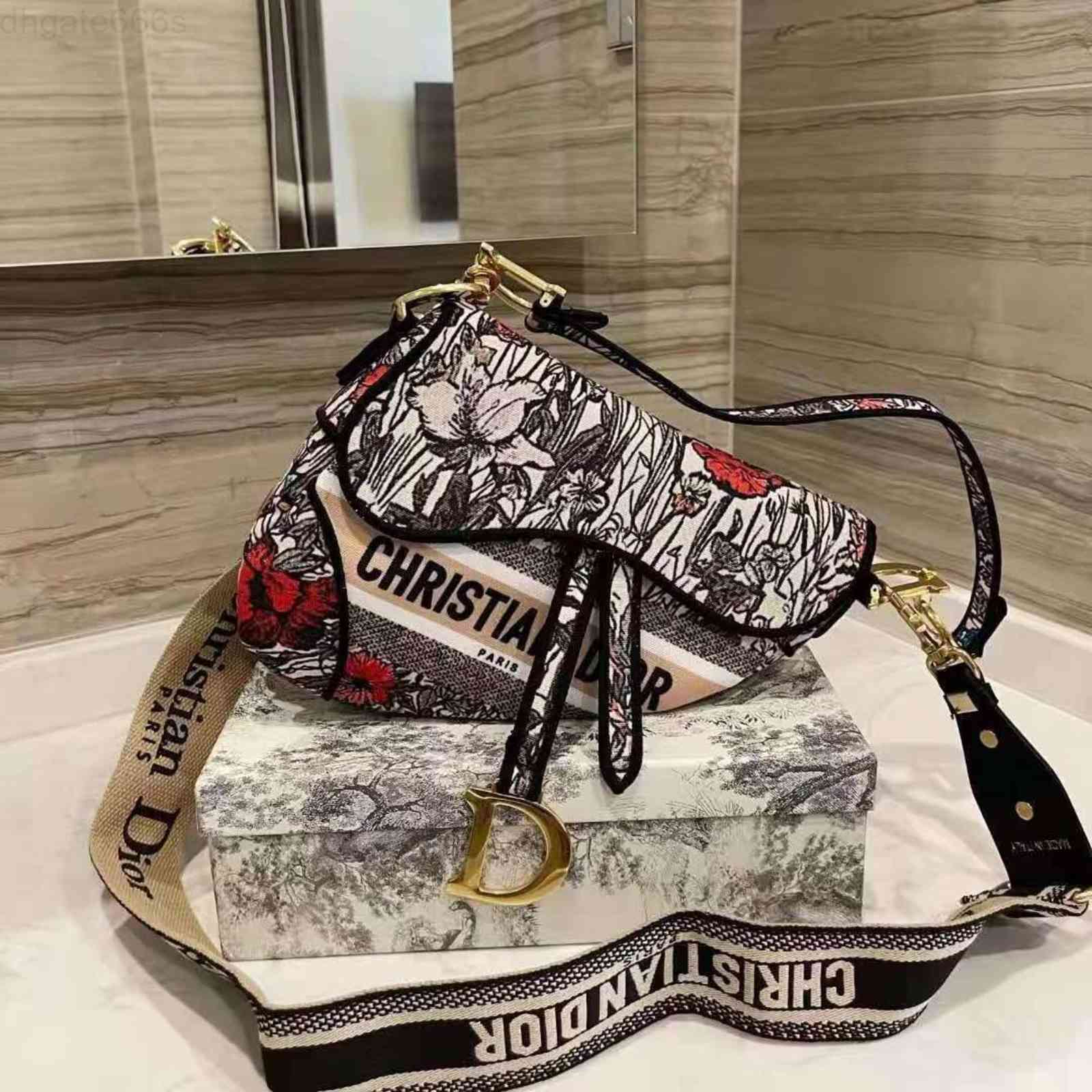 

top christian handbags d io r Popular retro saddle bag women's 2121 net red underarm early autumn new fashion versatile One Shoulder Me