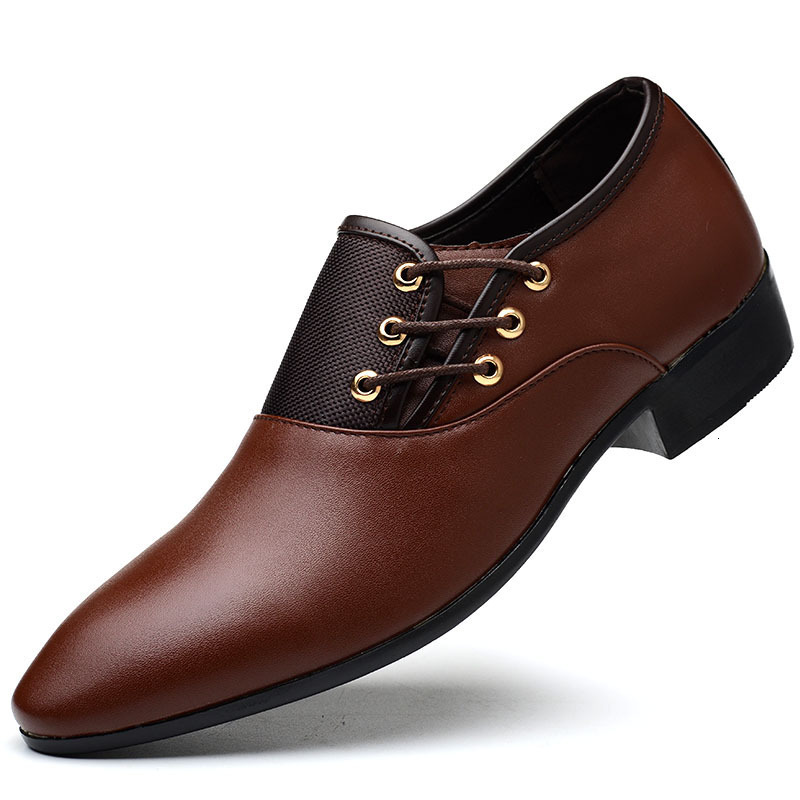

dress shoes mazefeng men formal leather luxury fashion groom wedding oxford plus size 38-48 ewzp, Black
