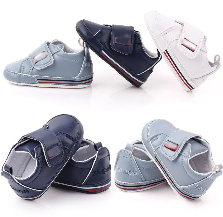 

Baby Shoes Newborn Girl Boy Soft Sole Crib Shoelace First Walkers Toddler Sneaker Prewalker, Navy