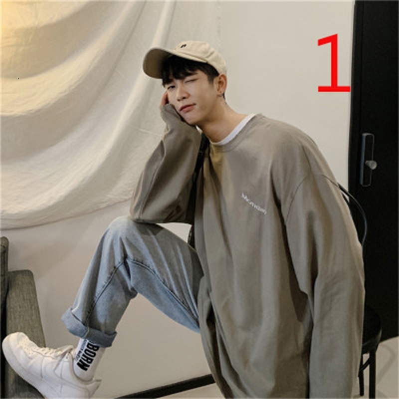 

2021 New Original European and American Street Style Turtleneck Solid Color T-shirt Men Korean Trend Hip Hop Bxes