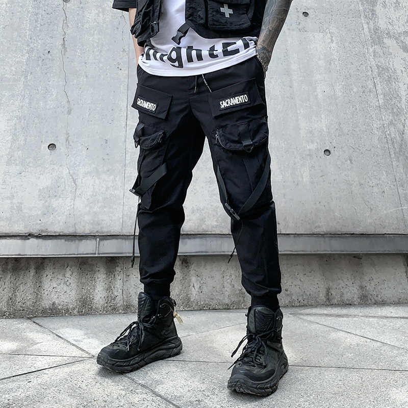 

New Cargo Pants of Black Men Hip Hop Streetwear 2021 Male Fashion Joggers Casual Sweatpants Harajuku Umu9