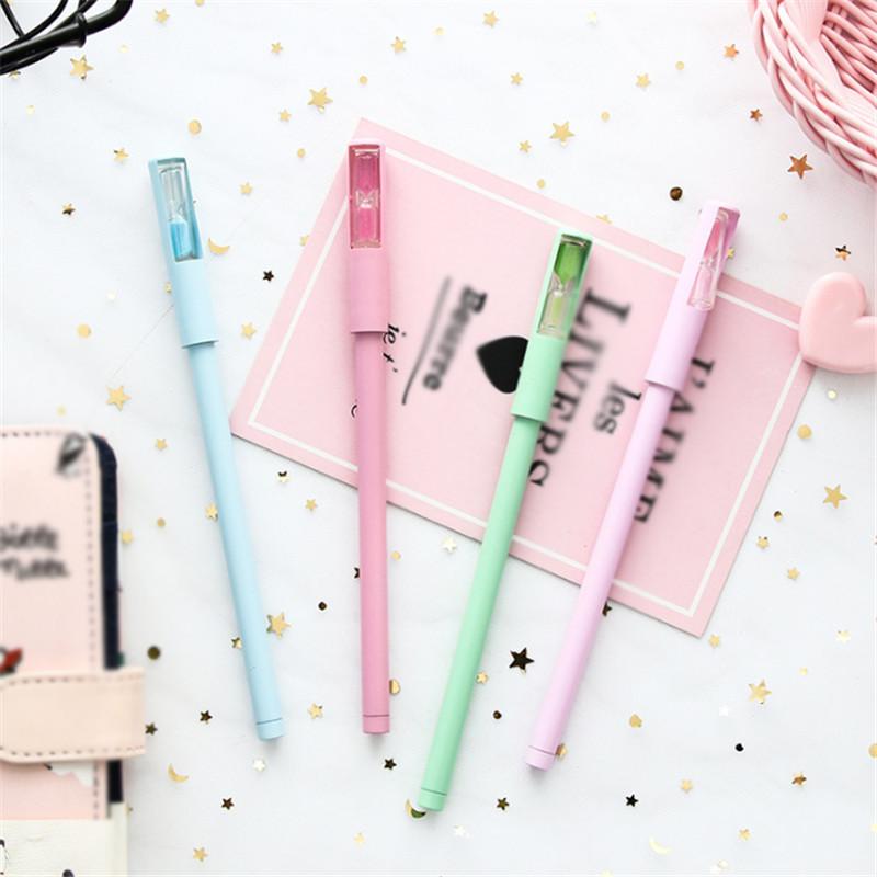 

Gel Pens 1PC Creative Hourglass Sand Clock Pen 0.5mm Ball Point Black School Supplies Stationery Exam Spare Writing