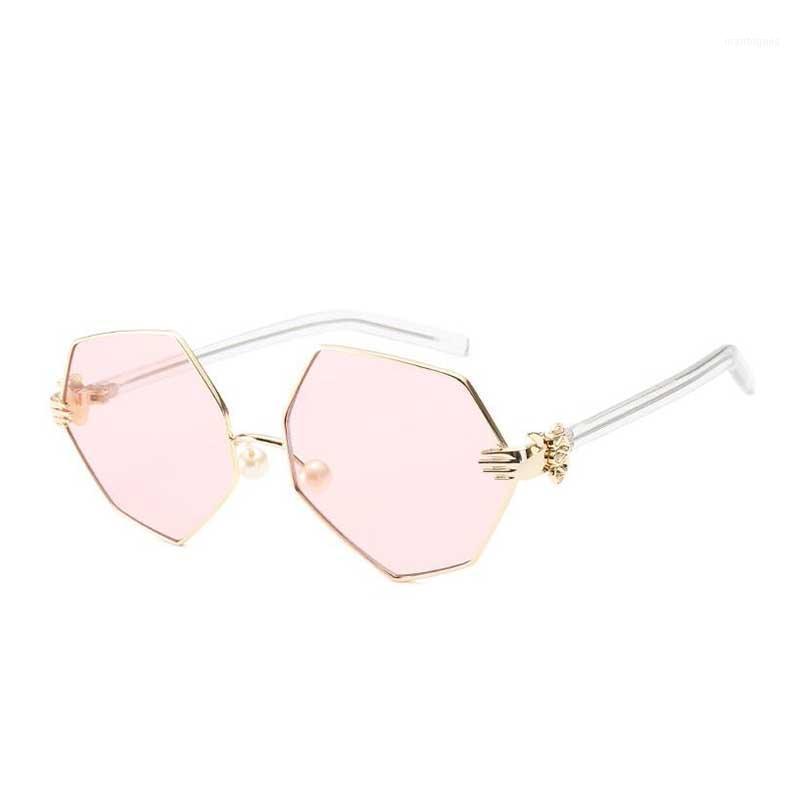 

Sunglasses 2021 Set Fashion Women Brand Designer Retro Clear Lens For Irregular Shape Plain Glasses UV4001