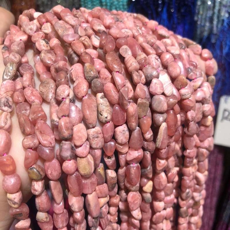 

Other 2021 Selling Natural Stone Argentine Rhodolite Irregular Shape Beads Making DIY Trendy Accessories Jewelry Size 8x10mm