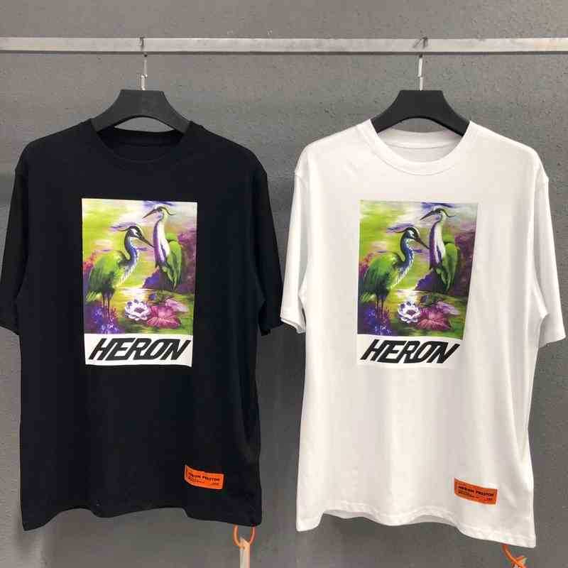 

Phantom Embroidered Yifan Crane Ctnnb Hp Heron Letter Hip Hop T-shirt Short Sleeve