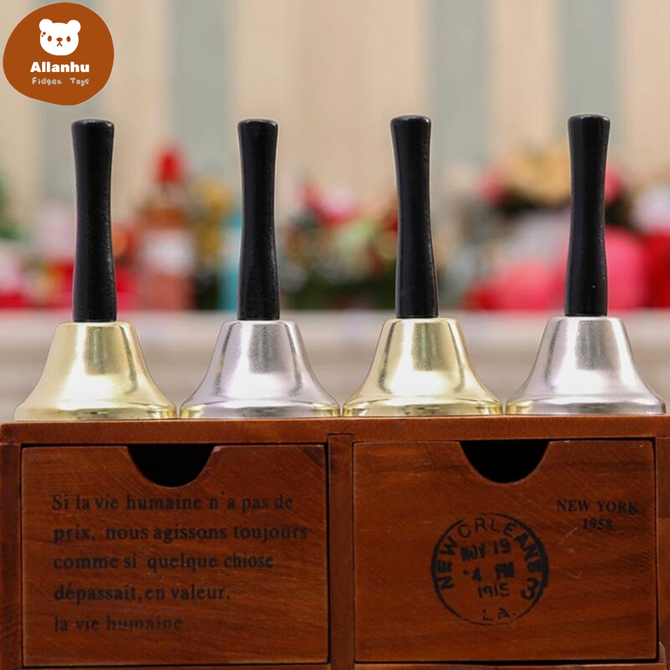 

2021 Gold Silver Christmas Hand Bell Xmas Party Tool Dress Up As Santa Claus Christmas Bell Rattle New Year Decoration wz