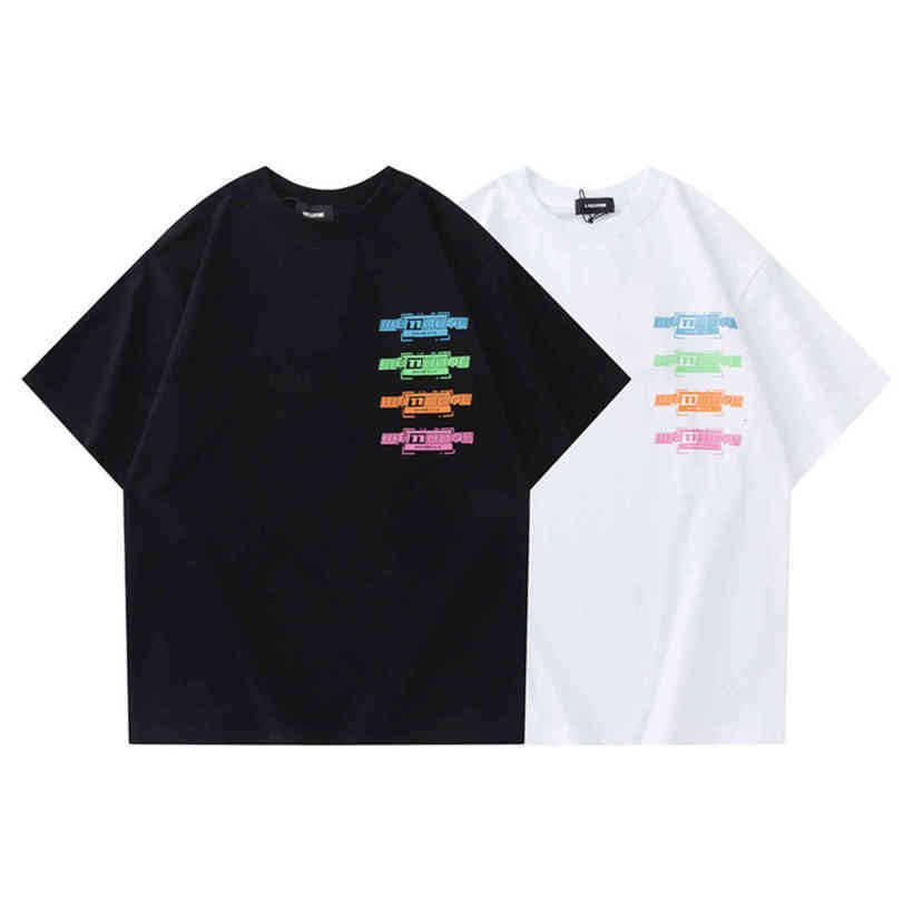 

WE11DONE Color Letter Print Cato Short Mouw Unisex T-shirts Oversized Streetwear Men Women' Tea