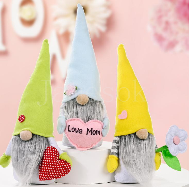 

Mother's Day Gnomes Faceless Bunny Dwarf Doll Rabbit Plush Toys Love Mom Kids Gift Happy Easter Party Home Decoration DB572