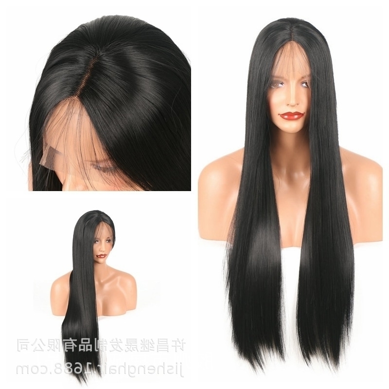 

head fashion front lace set, divided into natural chemical fiber long hair set