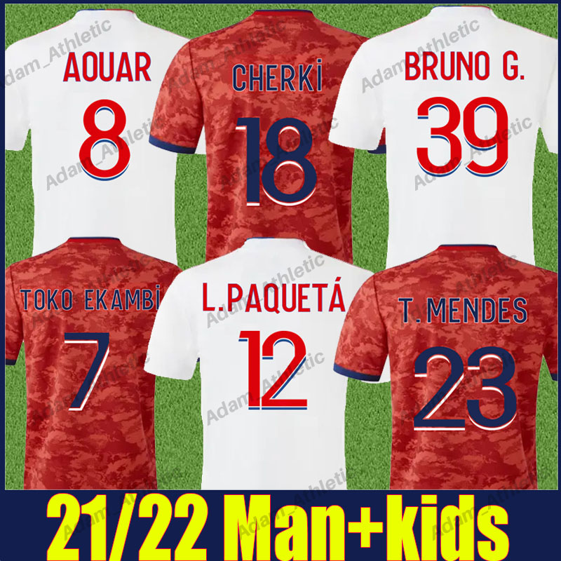 

Maillot OL Lyonnais soccer jerseys player version T.MENDES AOUAR L.PAQUETA football shirts Lyon TOKO EKAMBI CHERKI BRUNO G. jersey CAQUERET DENAYER man kids kit 2021/22, 21-22 home kids
