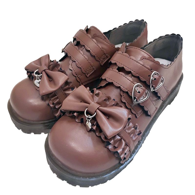 

Sweet Goth Girls Cosplay Platform Kawaii Japanese Pretty Anime Lolita Women's Shoes Harujuku Bow Fivela Star 0pyn, Black