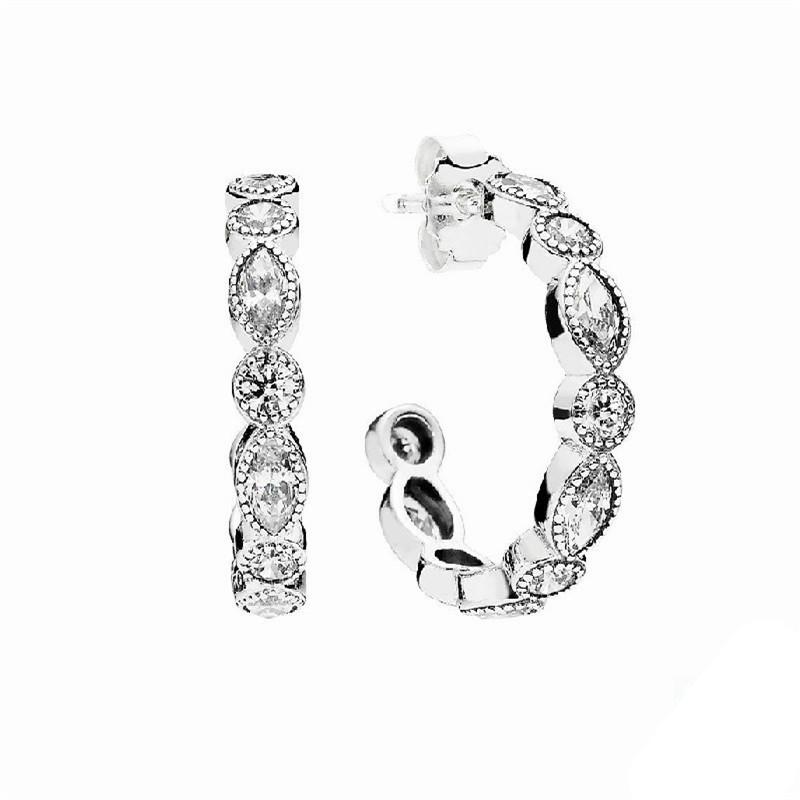 

Hoop & Huggie For Womens Earrings 925 Law Of Silver Jewelry Alternating Features And Bright Cut