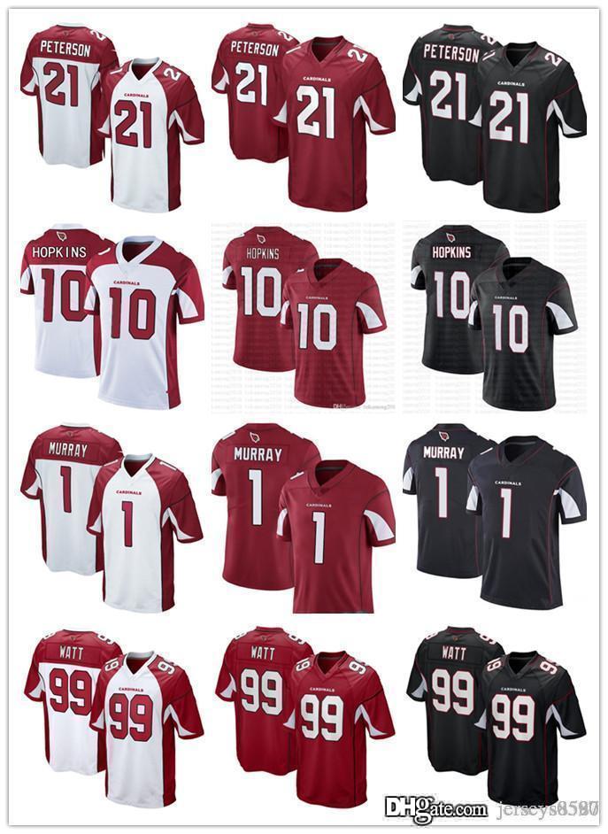 

Men ArizonaCardinals1 Kyler Murray 99 J.J. Watt 11 arry Fitzgerald 21 Patrick Peterson 10 DeAndre Hopkins Football Jerseys, Black;red