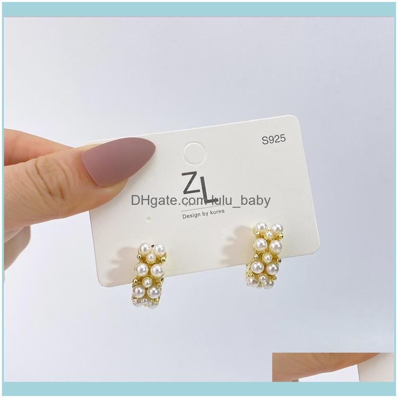 

Jewelryvintage Japan Korean Hoop Earrings For Women Handmade Sweet Simulated Pearl Circle Jewelry Pendientes Gifts & Hie Drop Delivery 2021