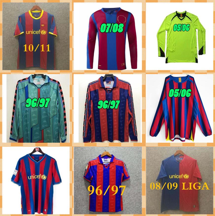 

Long sleeve 2005 2006 RONALDINHO Retro RONALDO MESSI soccer jersey home away 96 97 07 08 09 XAVI RIVALDO GUARDIOLA Iniesta finals maillot de foot 1996 1997 1899 1999, Orange