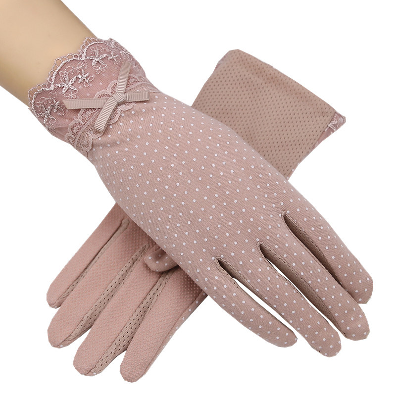 

Driving sunscreen and antiskid gloves women's thin summer riding elastic sunshade riding Summer Cotton spring and autumn touch screen