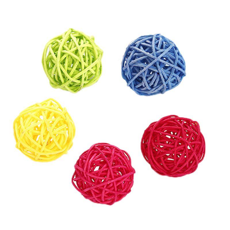 

Cat Toys 5pcs Funny Pet Ball Kitten Teaser Bite Interactive Chew Grinding Toy