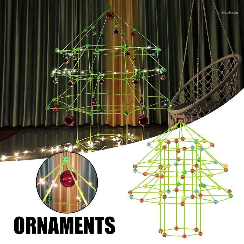 

Christmas Decorations Fort Building Kit For Kids To Diy 3d Tree House Learning Toys Parent-kids Communication Imagination Game Gift Natal