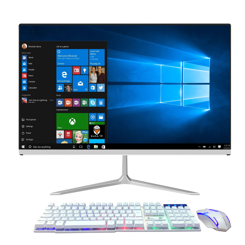 

Screen monitor display 24 or 27 inch CPU 8th i5 8500 or i7 latest version RAM 16GB DDR4 HD 1TB SSD OS win7 desktop computer pc