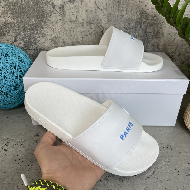 

2021 Fashion Mens Womens Slippers Sandals Slide Summer Top Quality Wide Flat Slippery Slipper Flip Flop Orinigal Box Size 36-45, Colour-9